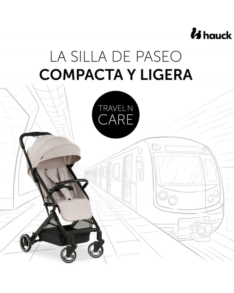 Hauck Travel N Care Silla de Paseo Ligera, Carro de Bebe hasta 25 kg,  Plegable, Compacto, Reclinable, Suspensión, Protección UV 50+ : :  Bebé